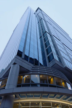 Detailed BIM model showcasing structural elements of a sleek office skyscraper.