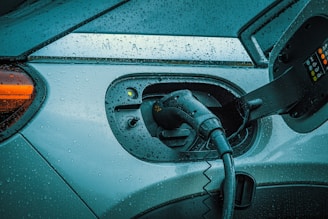 a close up of a car's fuel pump