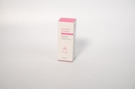 A rectangular white product box with pink accents. The box is labeled 'Recovery Intensive' and suggests purposes such as reducing irritation and strengthening skin protection.