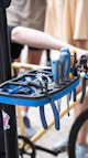 a bunch of tools that are on a rack