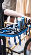 a bunch of tools that are on a rack