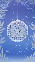 Elegant holiday gift card featuring a wintery snowflake design.