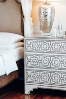 High-resolution shot of premium bedroom furniture textures showcasing fine materials and finishes.