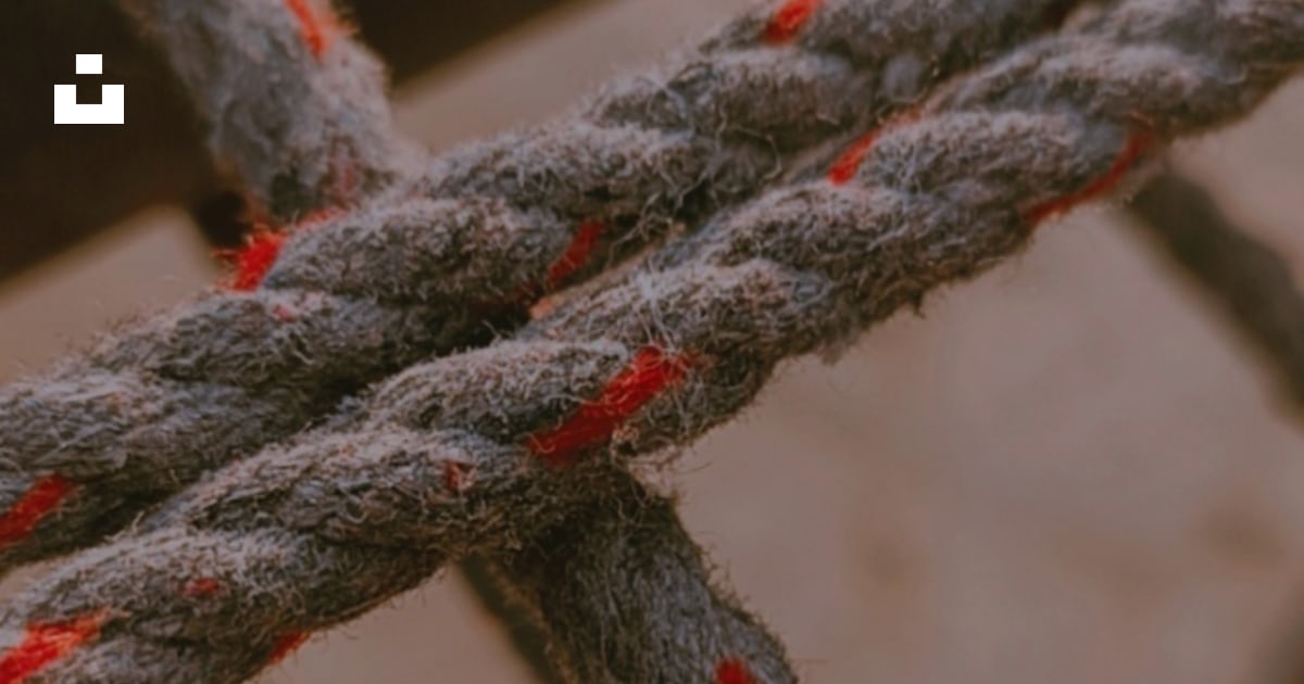 A close up of a rope with red paint on it photo โ Free Rope Image on ...