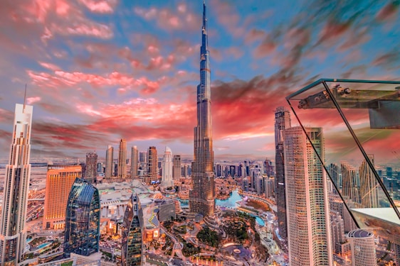 a view of a city with a lot of tall buildings