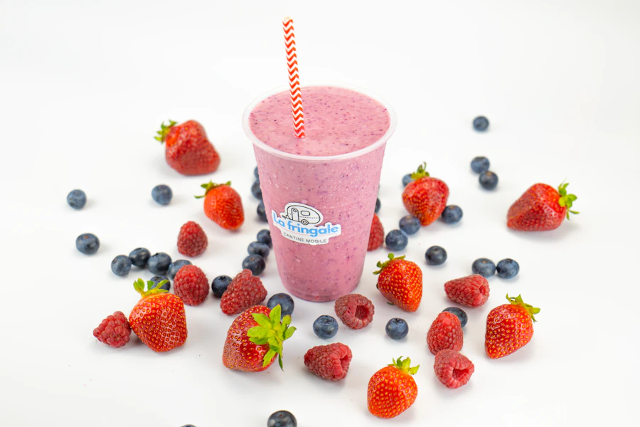 Batido berry con chía