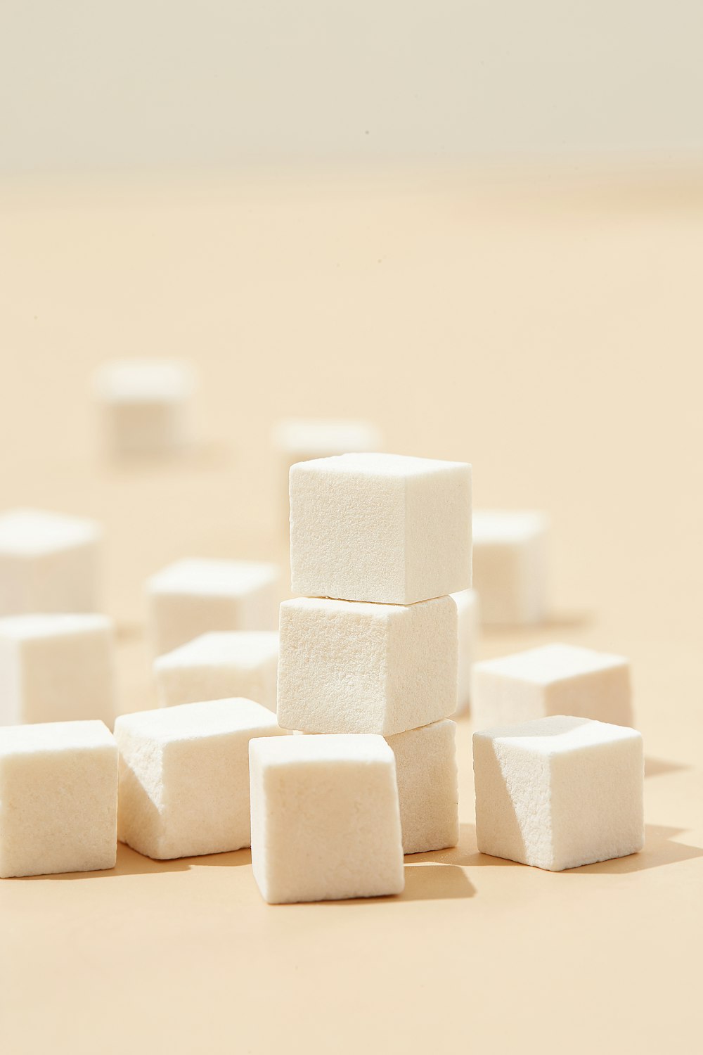 a pile of marshmallows sitting on top of a table