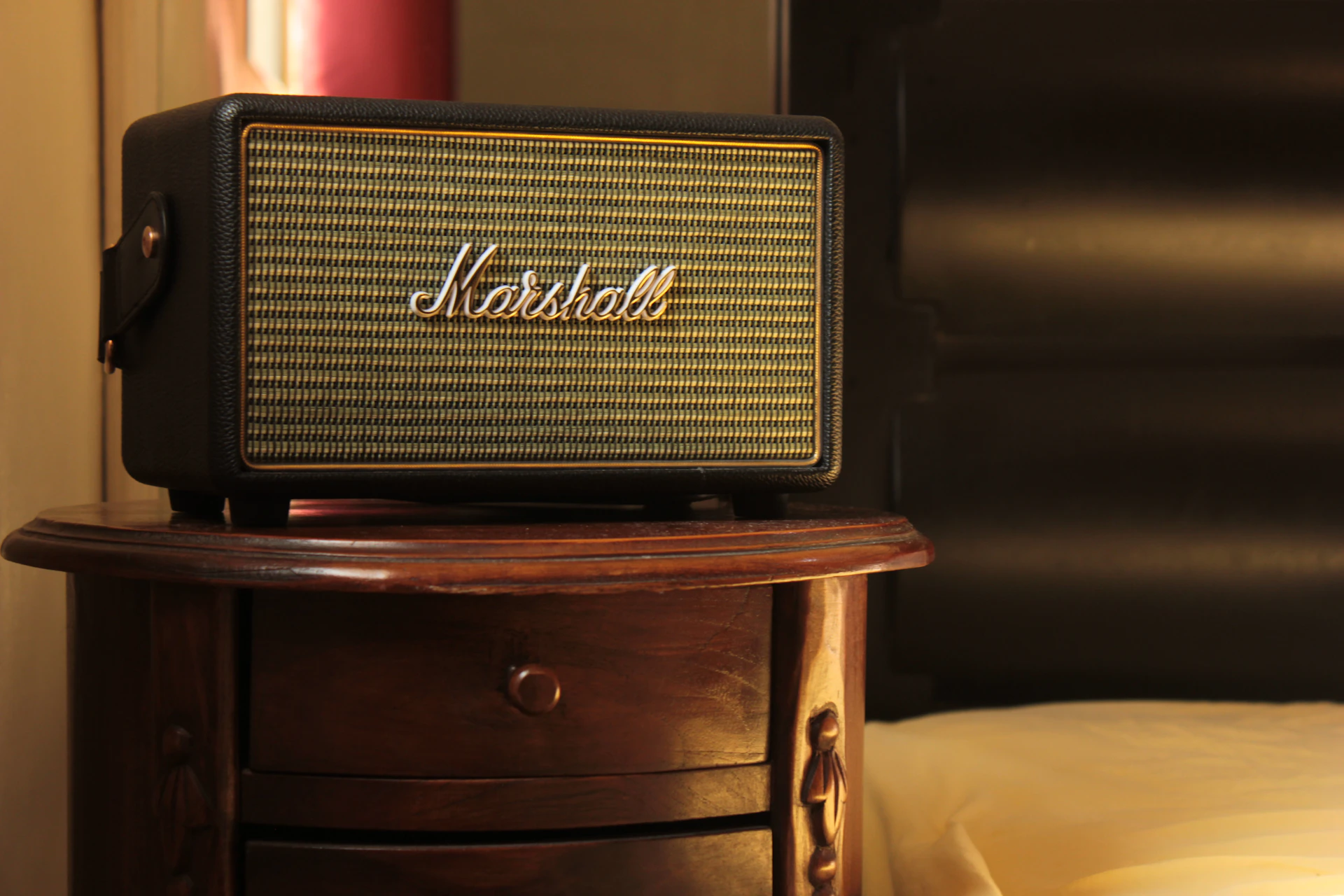 a close up of a radio on a table