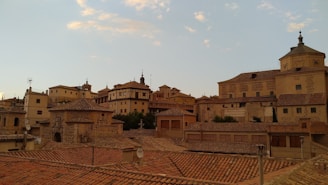 A scenic view of picturesque European architecture.