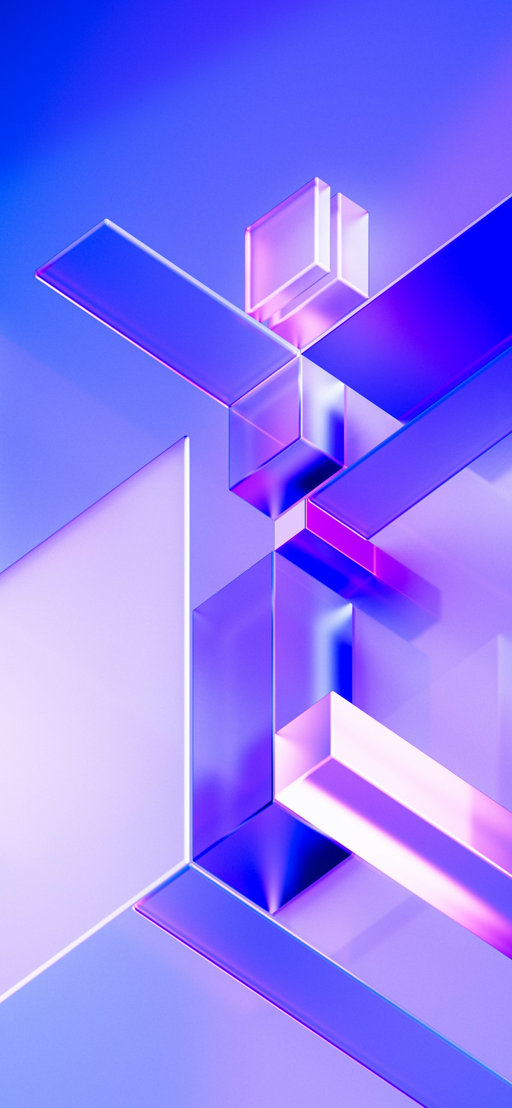 Una imagen abstracta de un objeto púrpura y rosa
