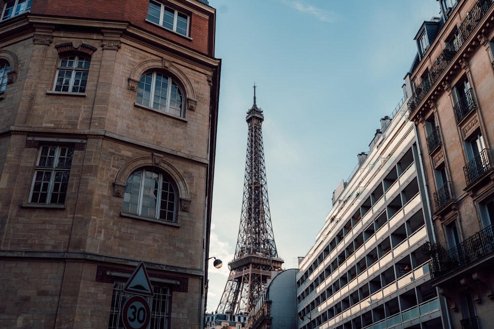 the eiffel tower towering over the city of paris