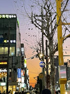 A vibrant city street at dusk with glowing storefronts showcasing active deals.