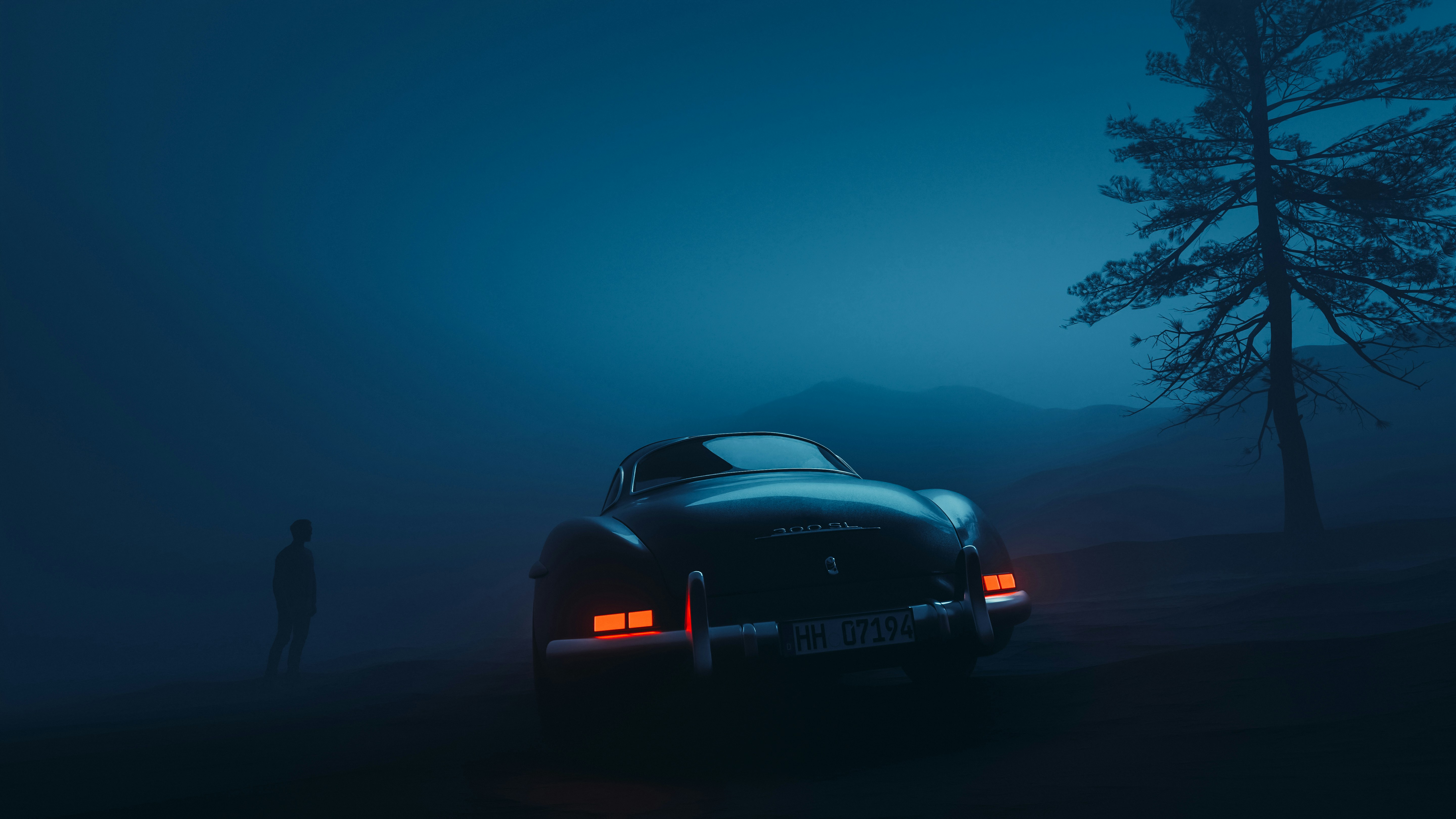 blog illustration, ilustrasi artikel Elevate Your Screen: The Allure of Foggy Forest & Moody Car Wallpapers 9