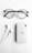 A pair of round black-rimmed eyeglasses, a pair of white earphones, and a white portable Wi-Fi router labeled '4G' are neatly arranged on a plain white background.