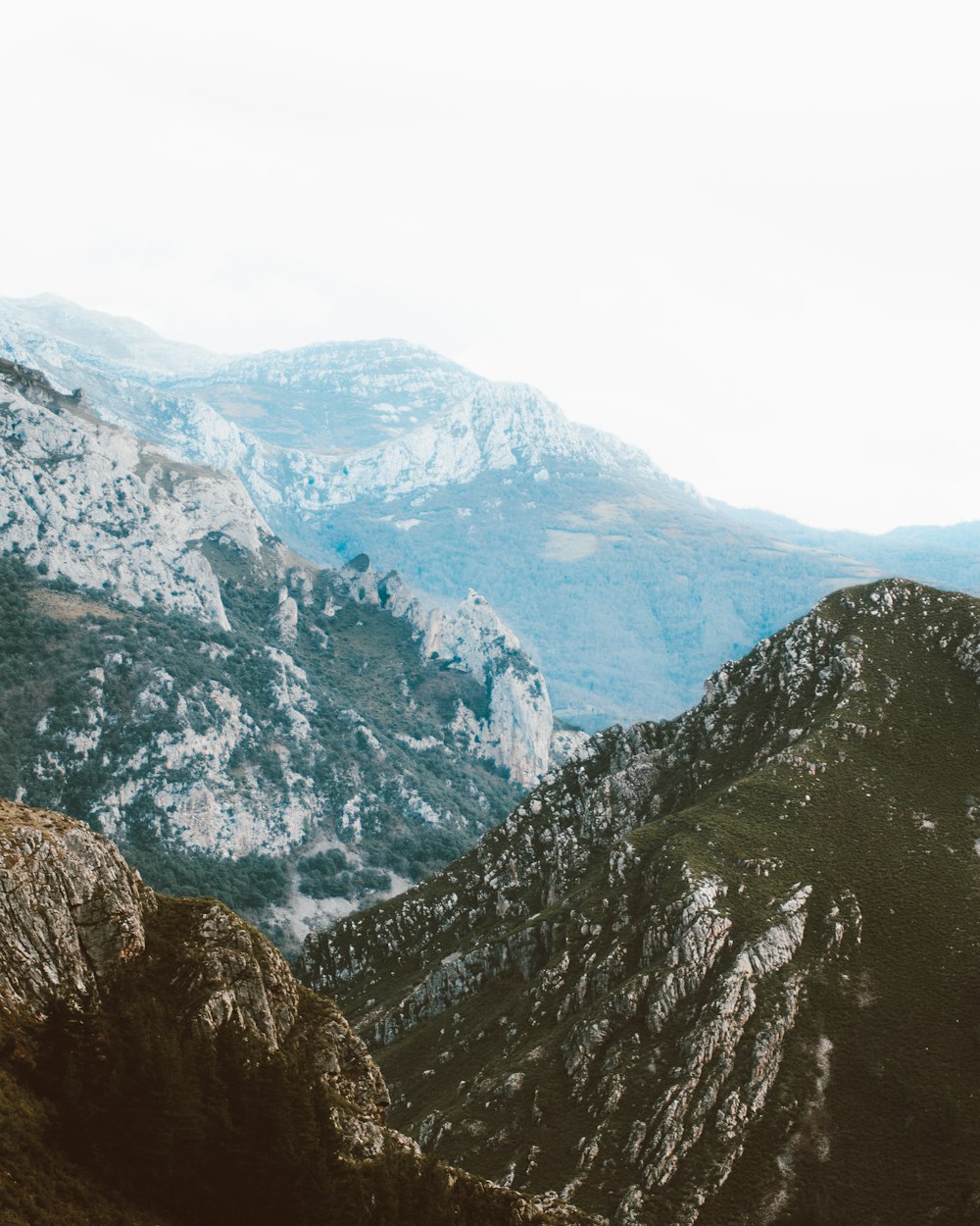 a mountain range with snow covered mountains in the background