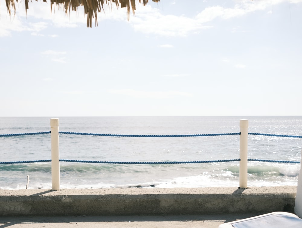 a view of the ocean from a balcony