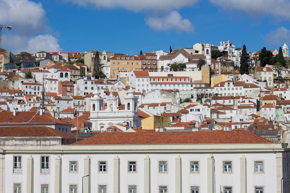 a view of a city with many buildings