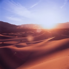 A scenic view of the Sahara Desert showcasing its vastness and beauty.