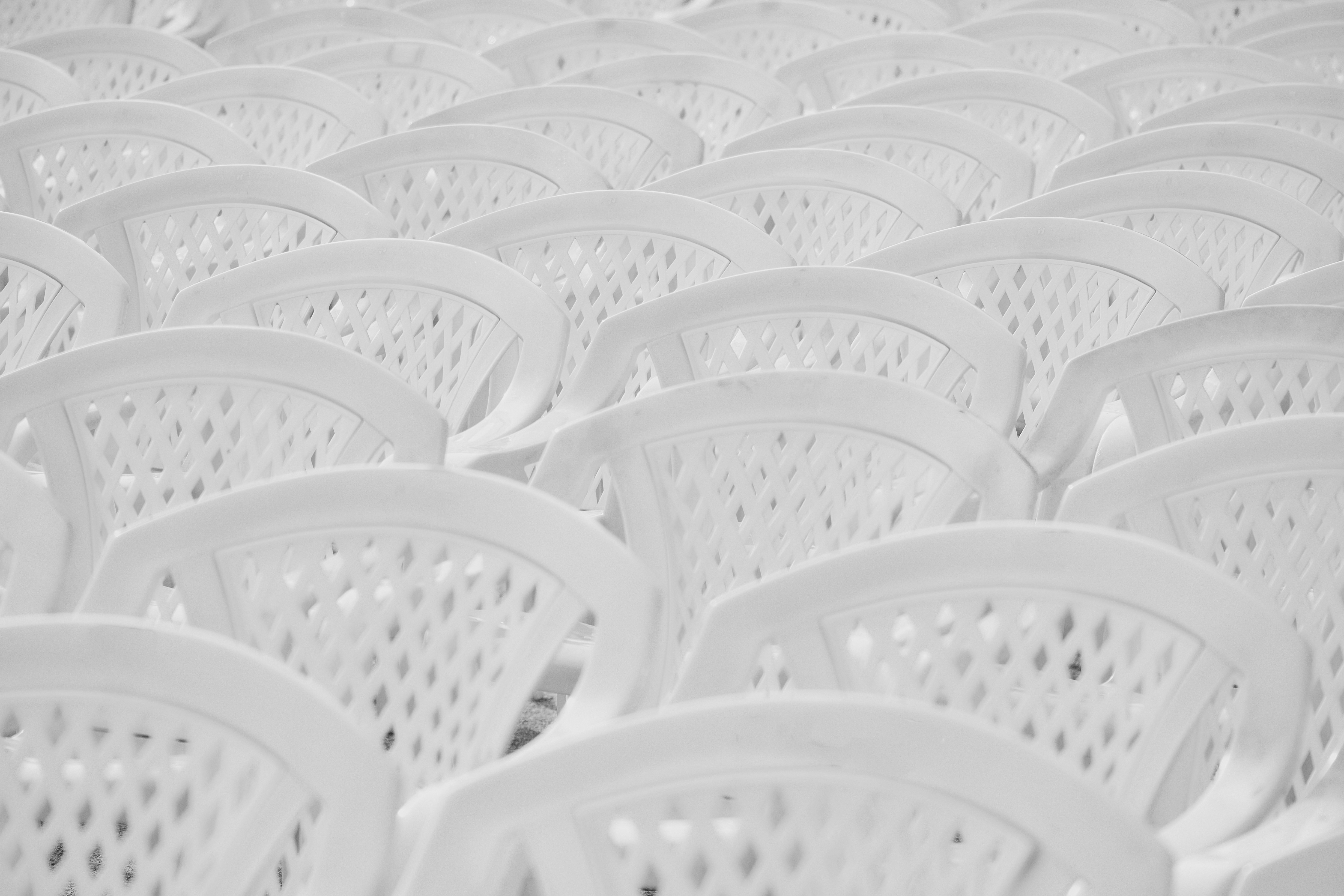 white plastic stool closeup
