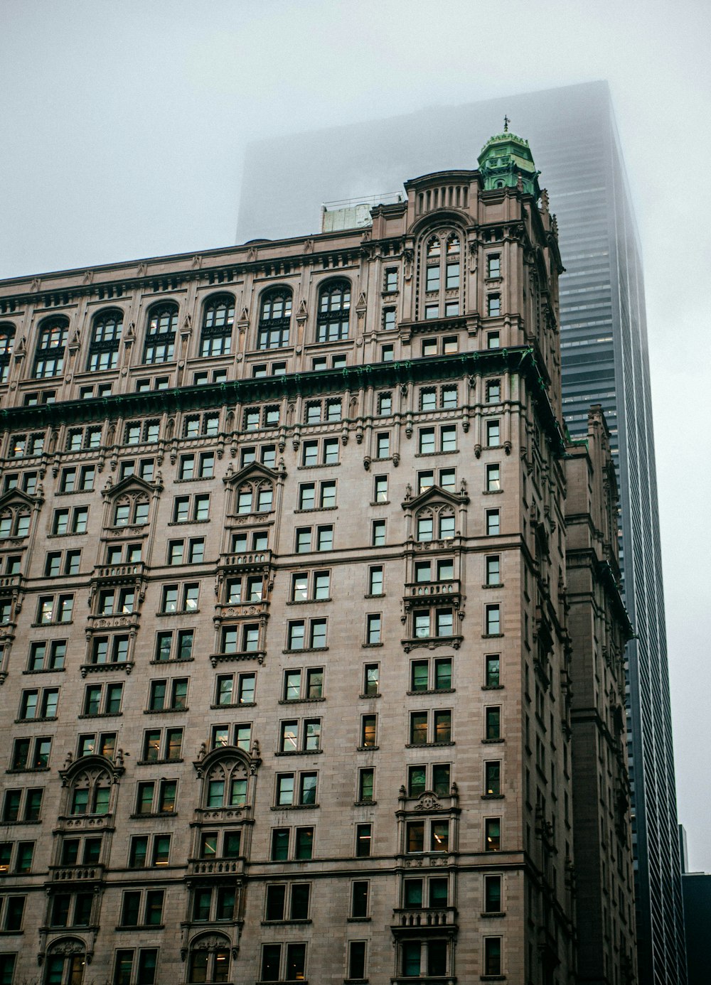 a very tall building with lots of windows