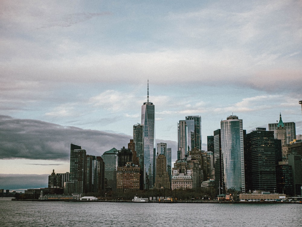 a view of a city from the water