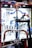 A bicycle is secured on a repair stand in a workshop. The workspace features a pegboard mounted with various tools like wrenches, pliers, and screwdrivers. The bicycle has a blue frame with leather-wrapped handlebars and a brown leather saddle.