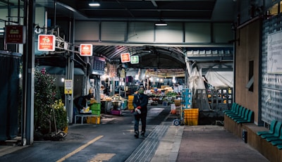 A cozy market scene with customers shopping for organic goods.