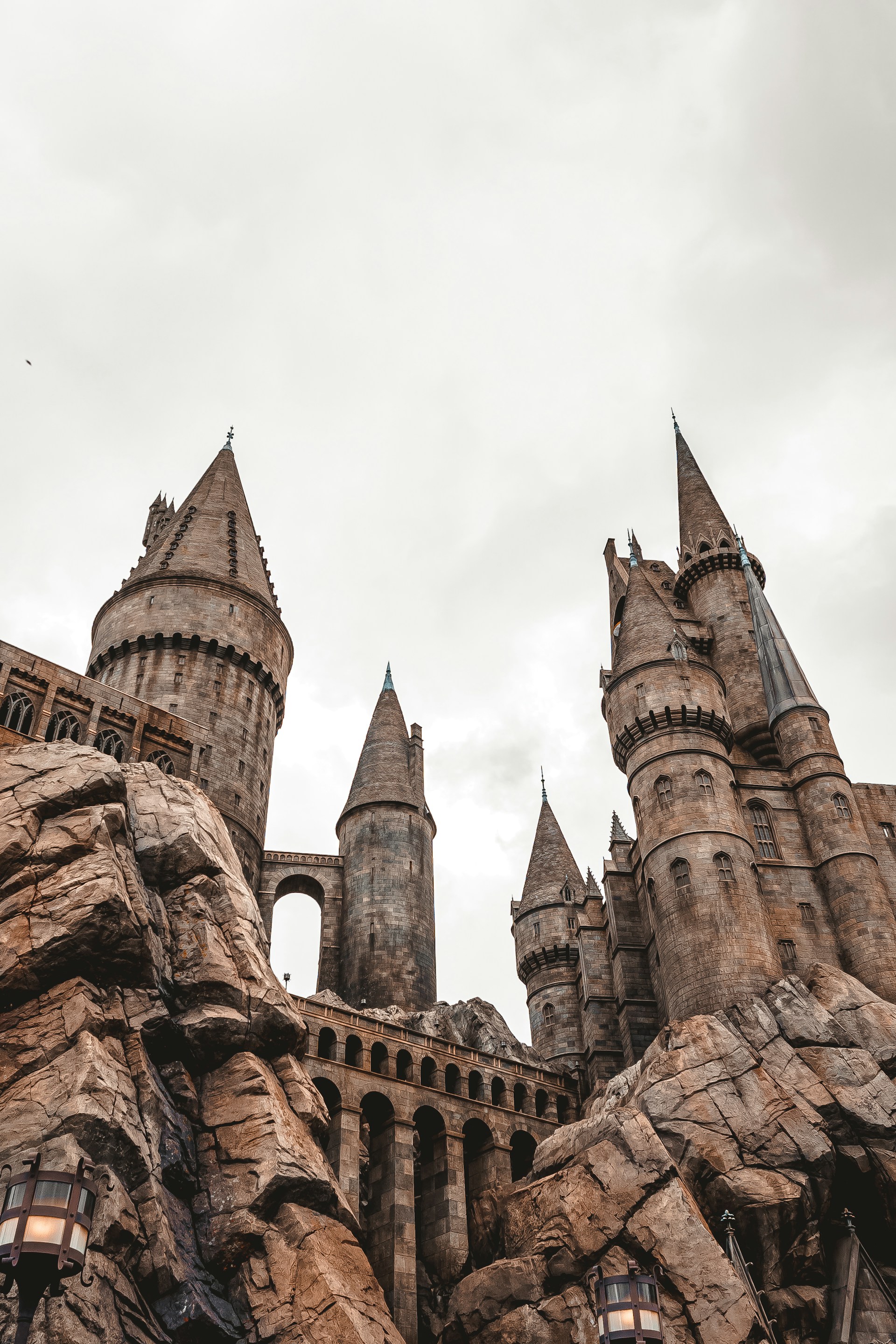 a castle with a lot of towers on top of it