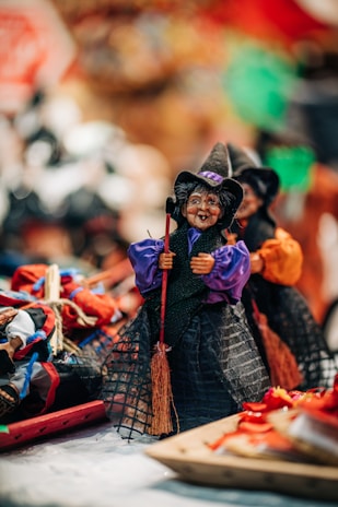 a couple of dolls that are on a table