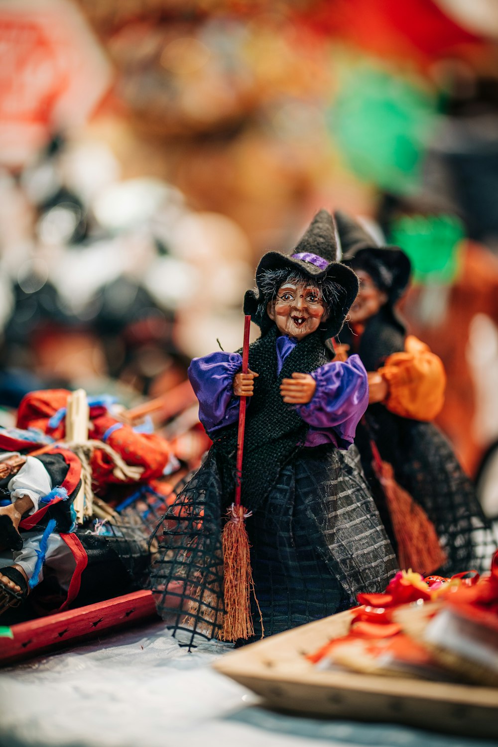 a couple of dolls that are on a table