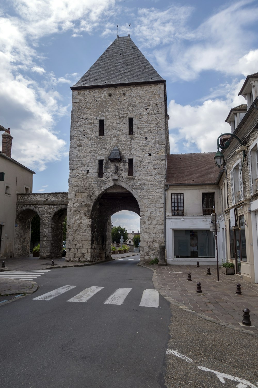 a large stone building with a tower on top of it