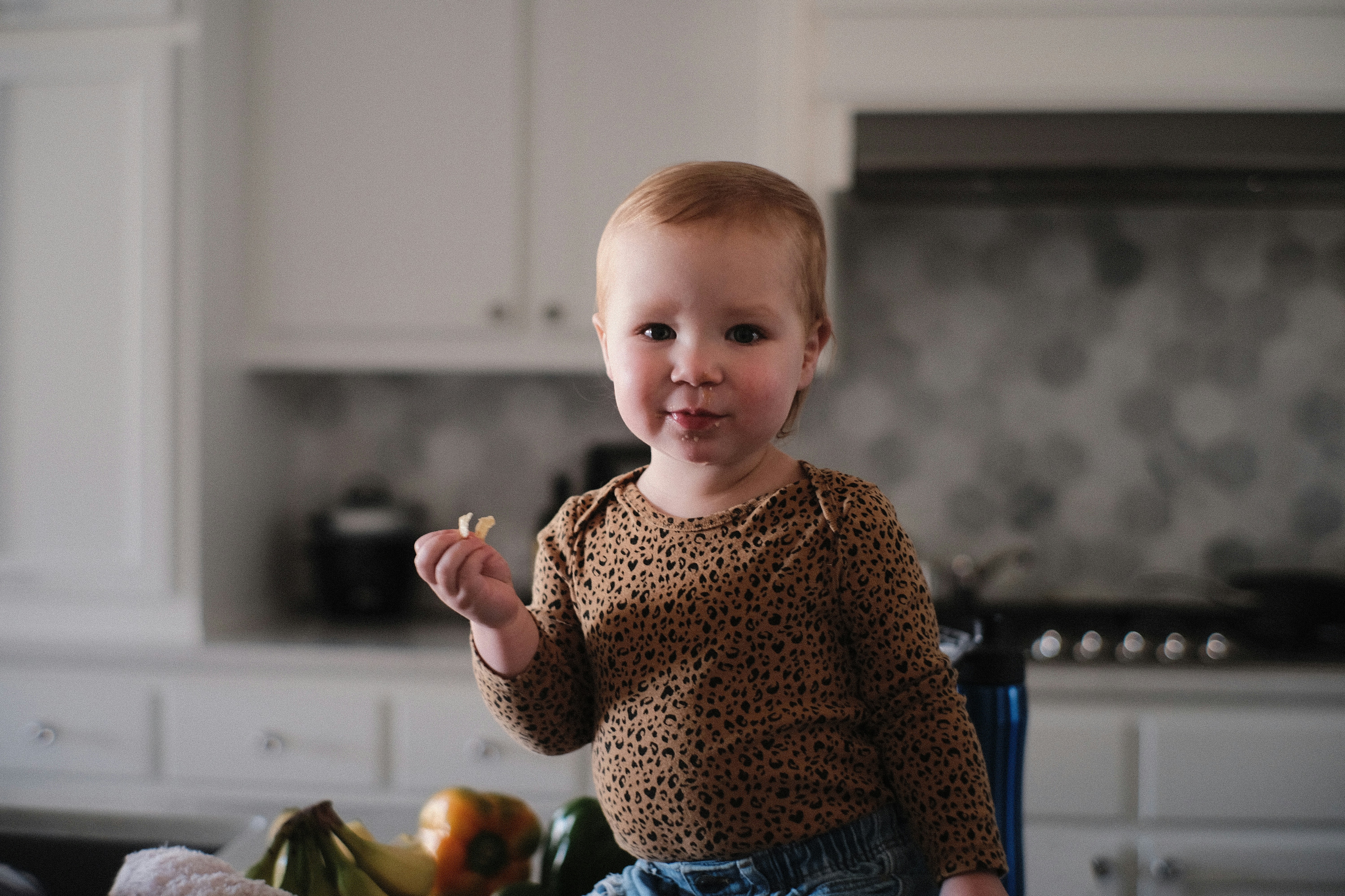 Little girl in kitchen