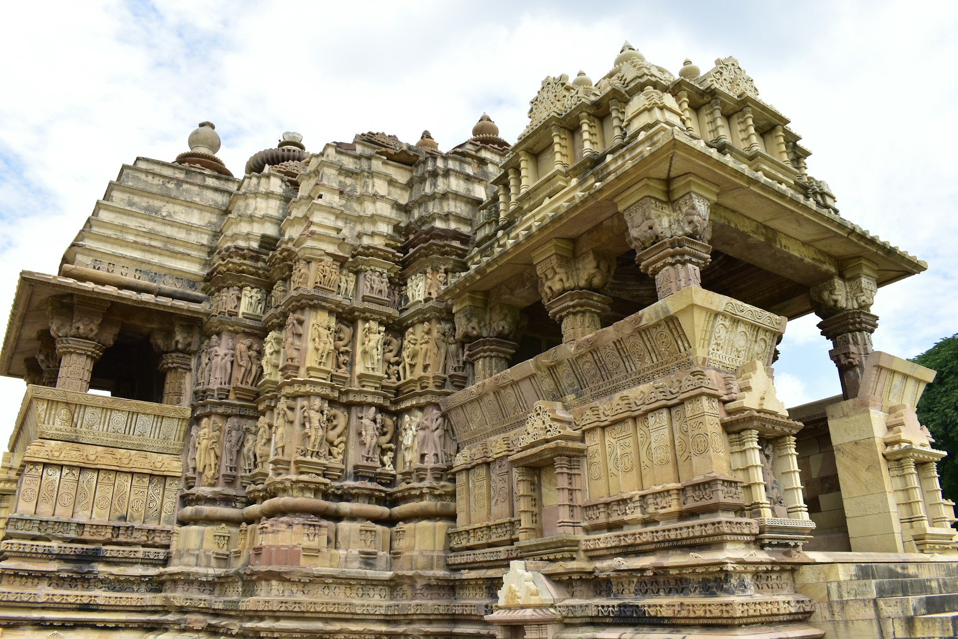 a large stone structure with a clock on top of it
