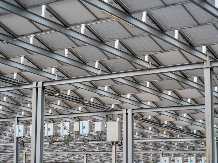 Representative industrial rooftop solar installation