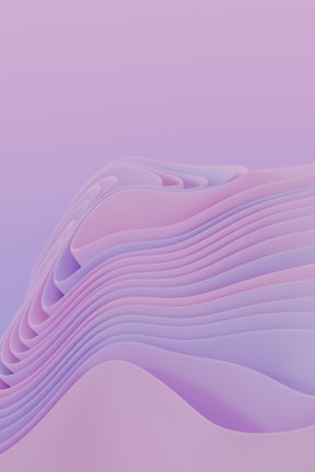 Gentle, flowing curves create an abstract landscape with layered, wave-like formations in soft pastel colors. The image has a serene, calming effect, resembling a dreamscape or an artistic interpretation of rolling hills.