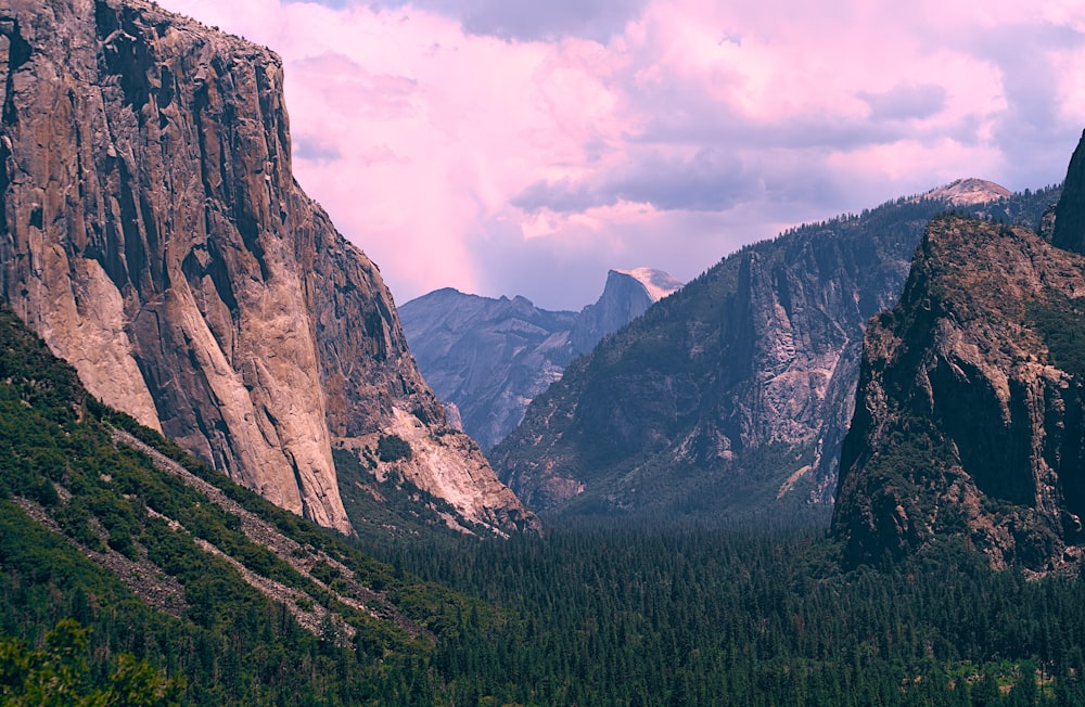 a view of a mountain range from a distance