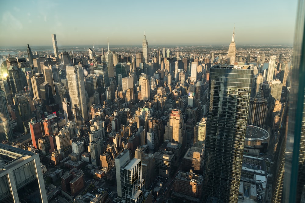 a view of a city from a tall building