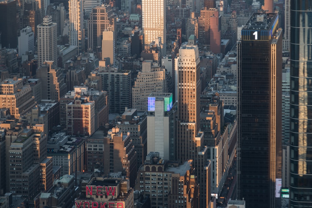 a view of a city from the top of a skyscraper