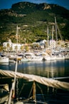 a bunch of boats in Mallorca that are in the water