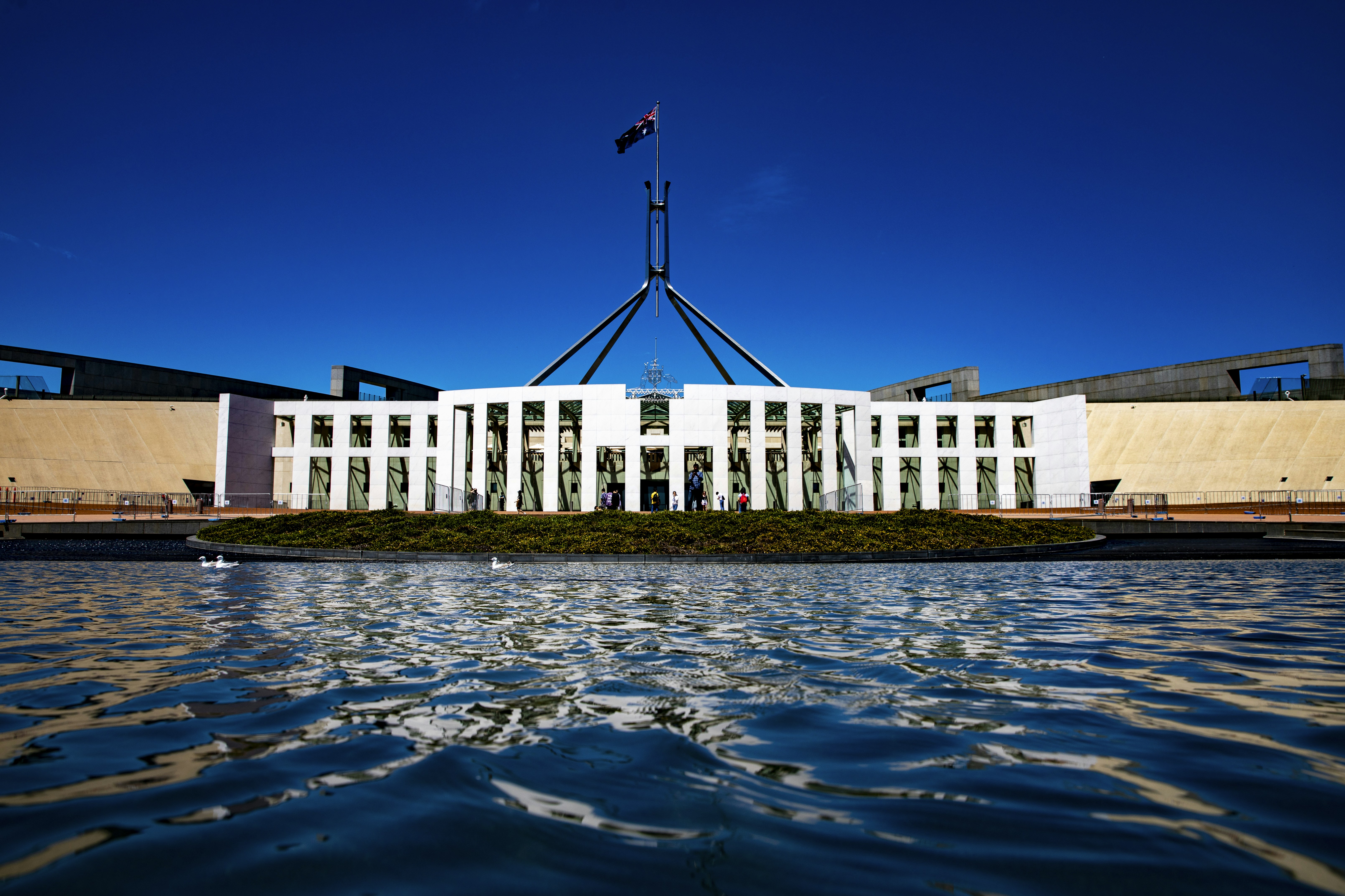 Canberra parliament house high tech abstract