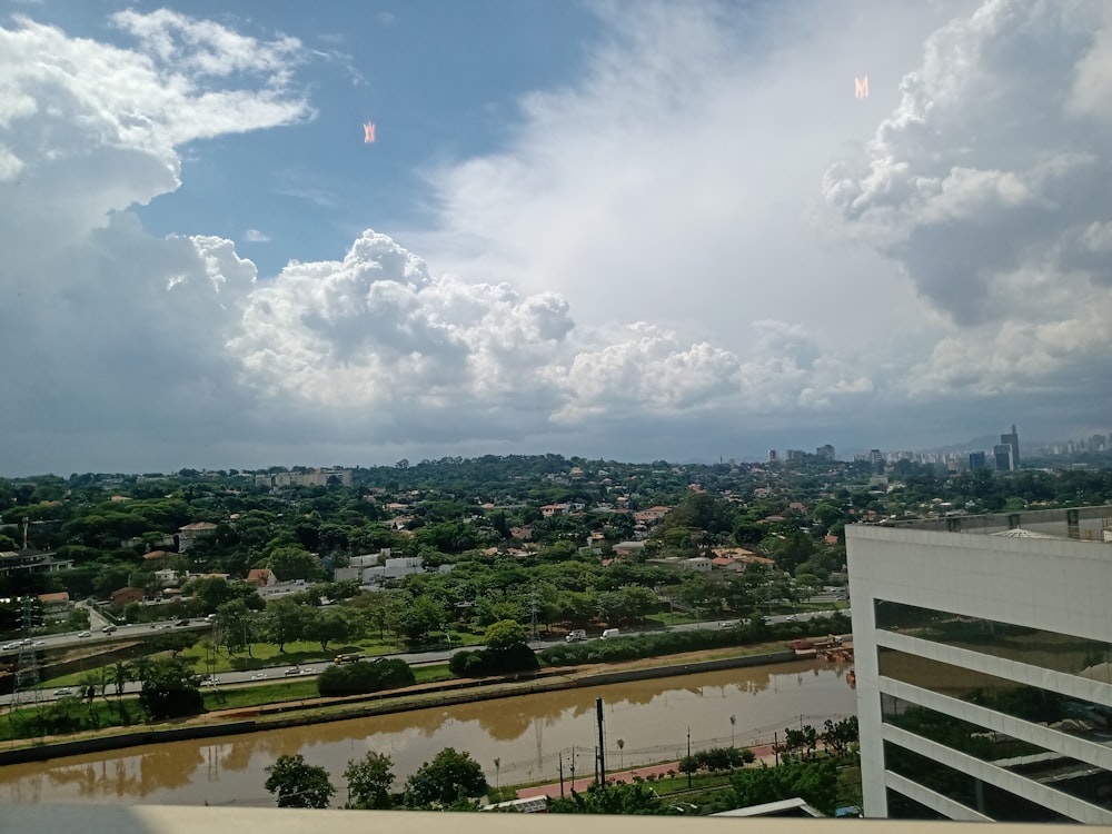 a view of a city from a high rise