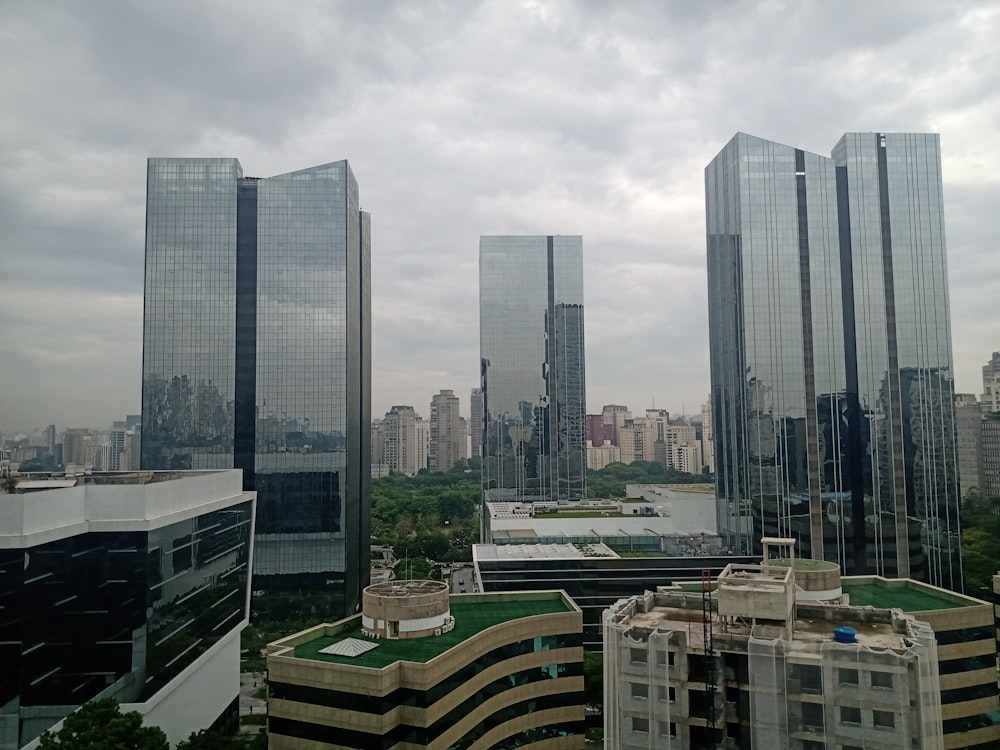 a view of a city from a high rise