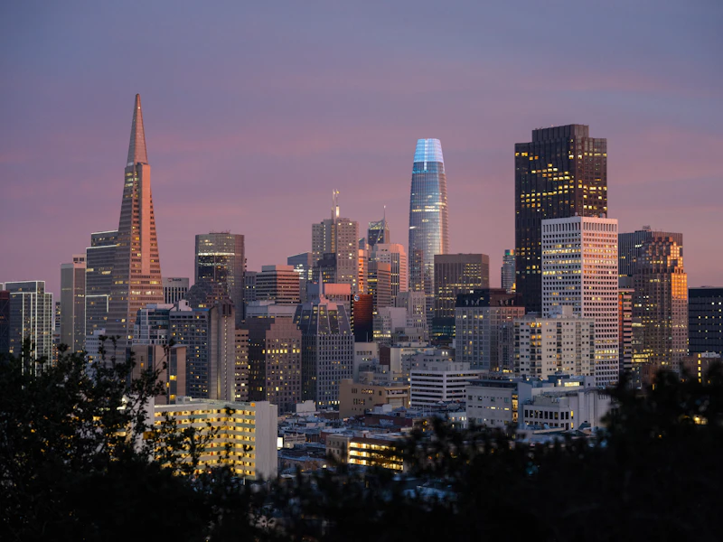 San Francisco skyline at dusk