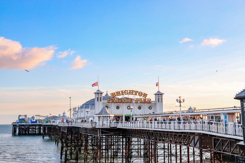 a pier next to a large body of water