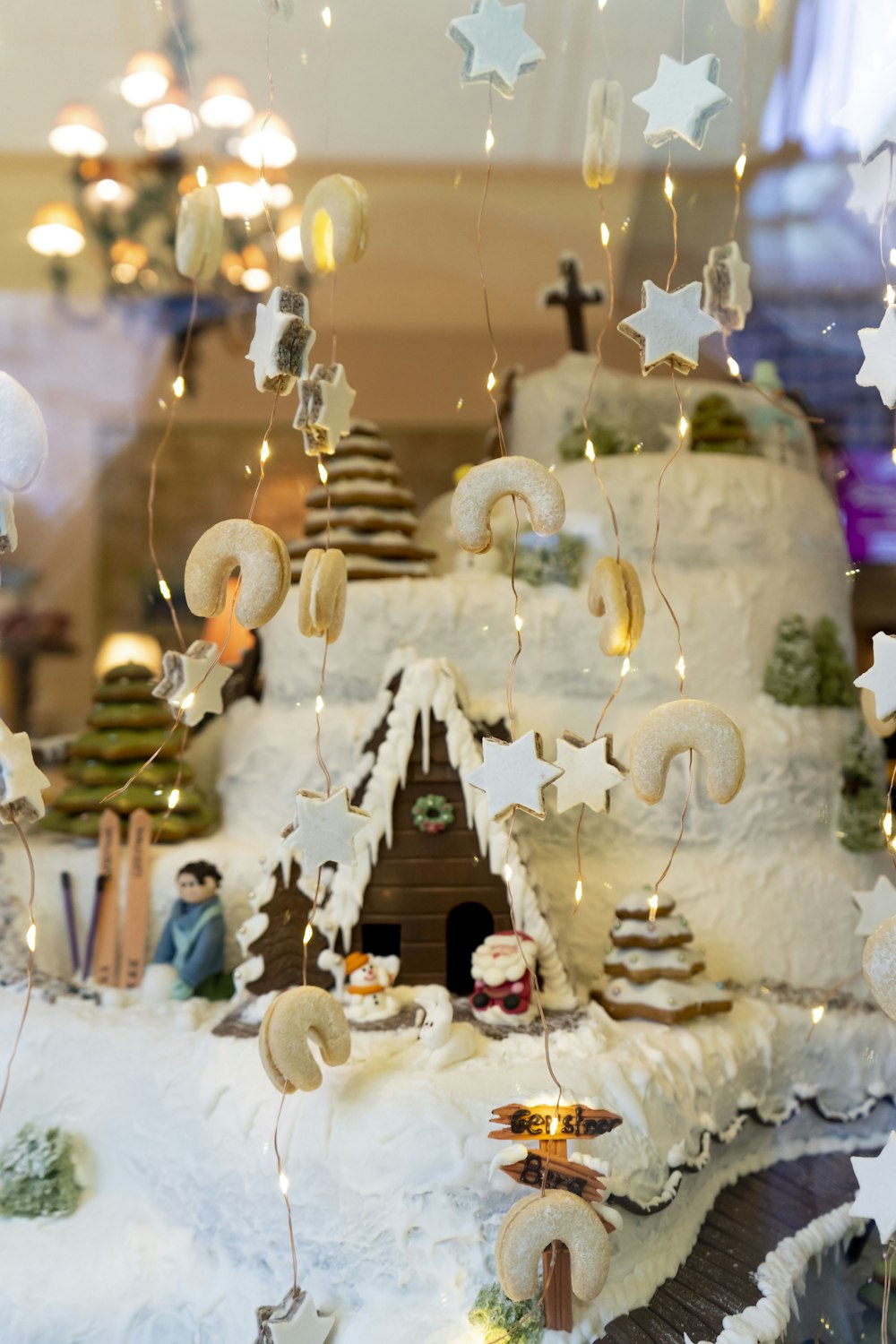 a christmas display in a store window