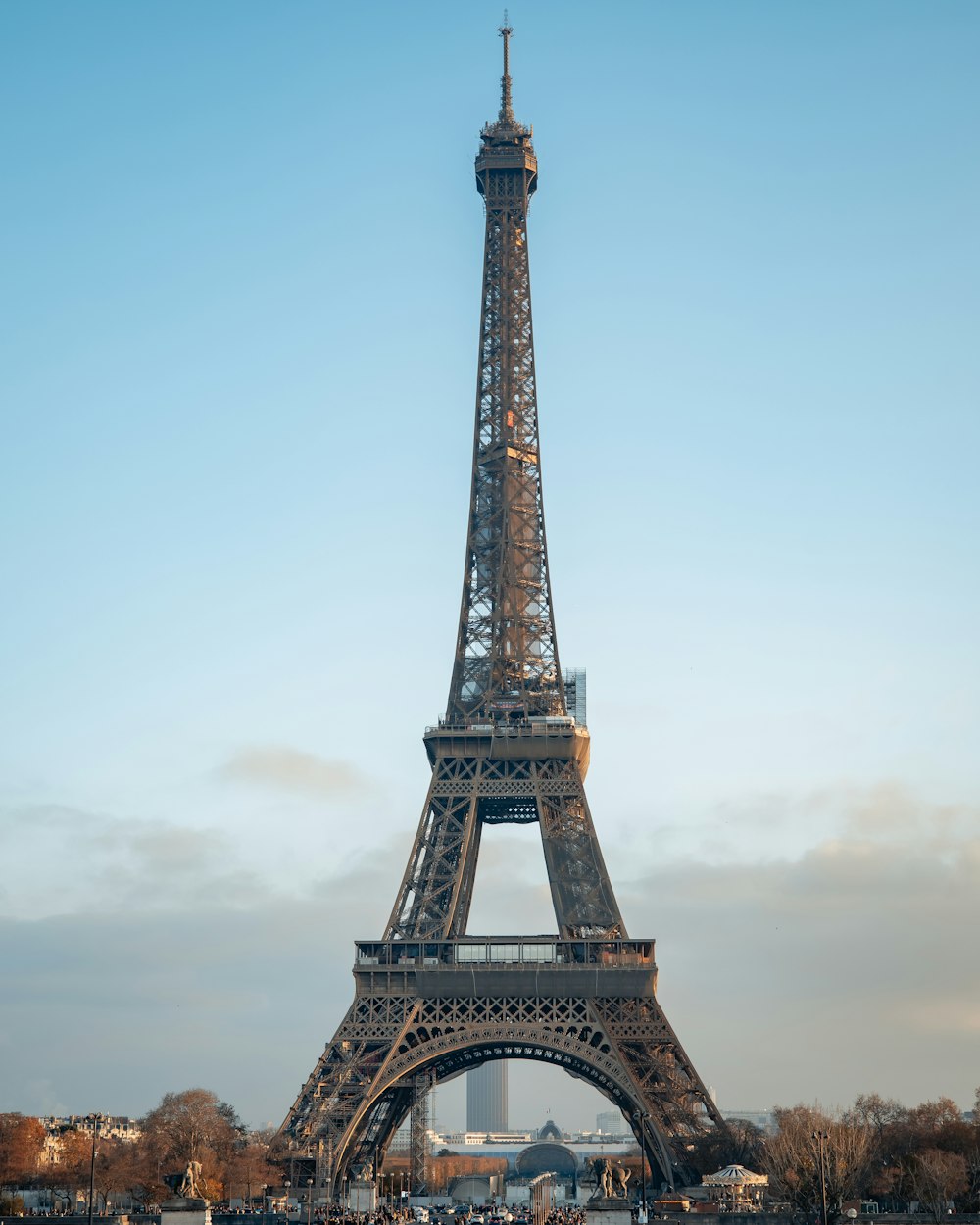 the eiffel tower towering over the city of paris