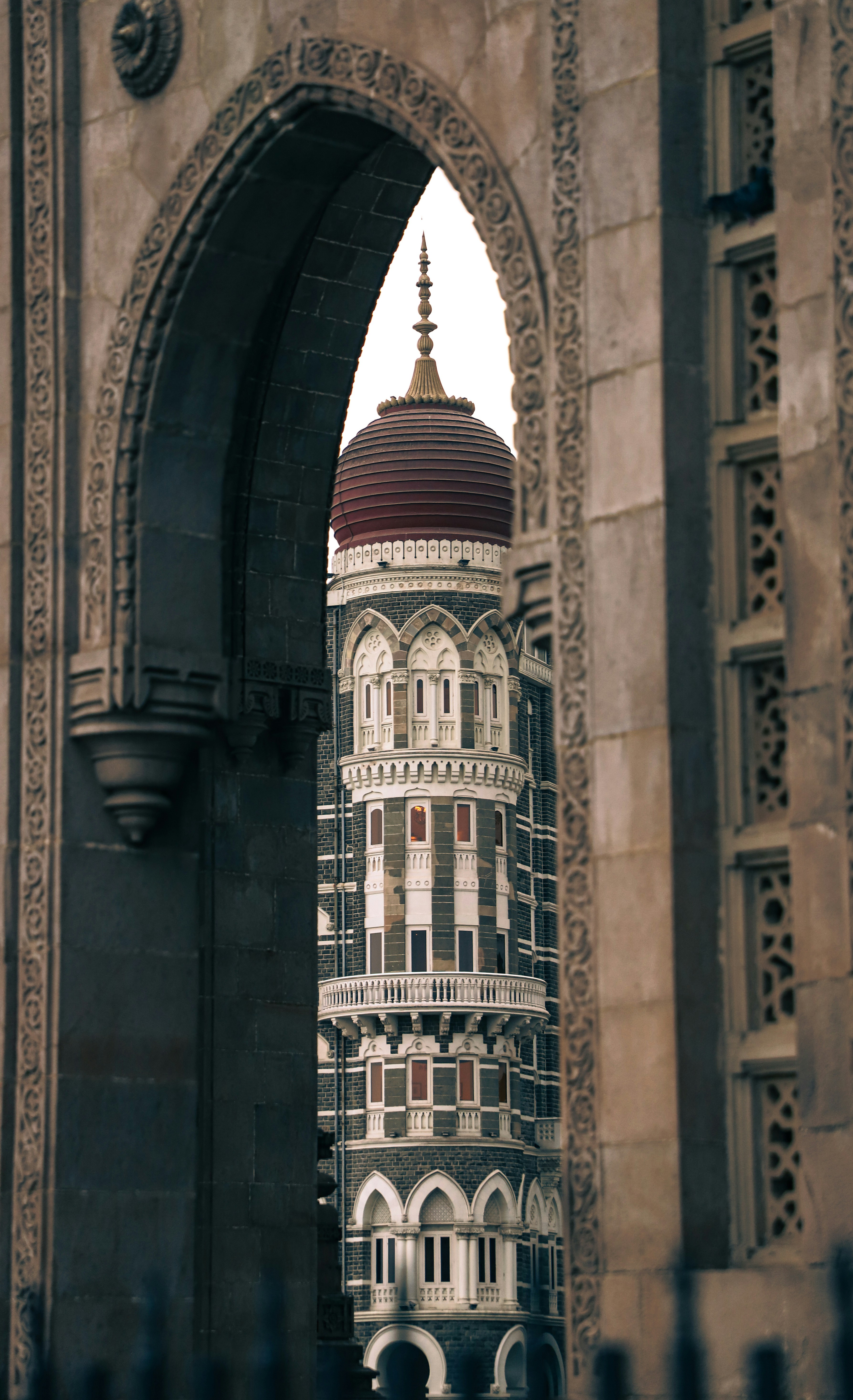 a tall tower with a clock on it's side