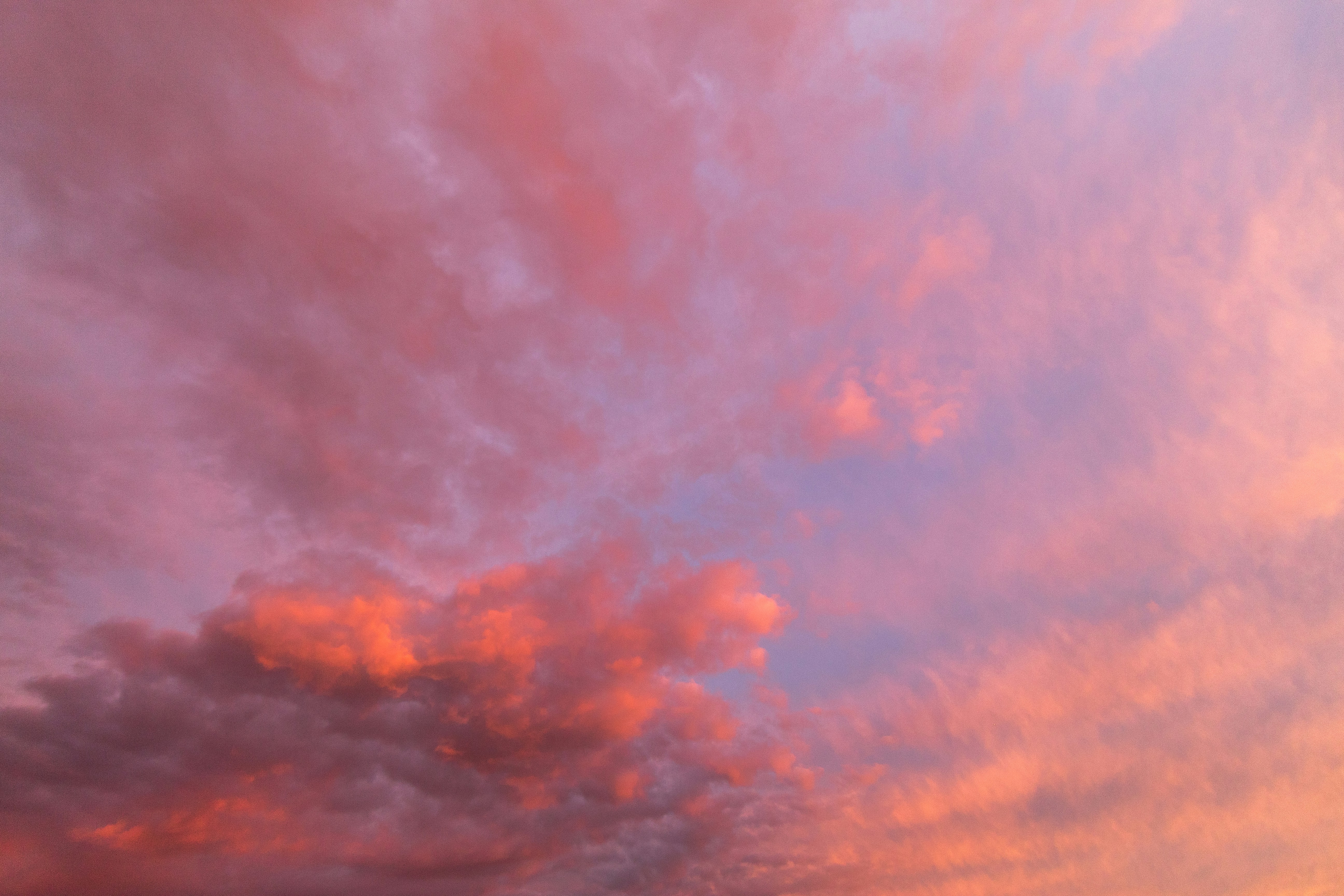 a plane flying in the sky at sunset