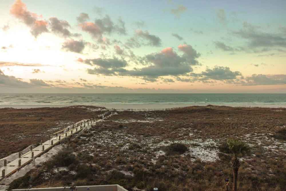 a view of the ocean from a balcony