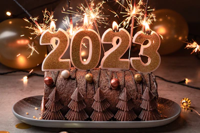 a cake with a number on top of it